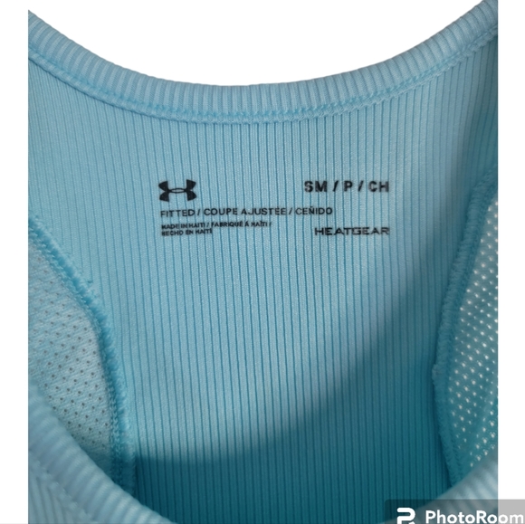 Under Armour Fitted tank in light blue. Small. - Picture 3 of 6